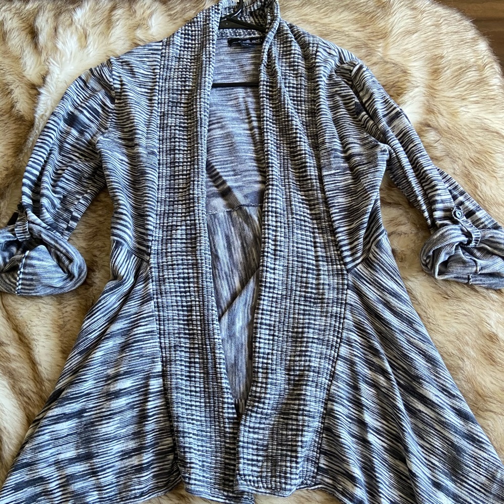 NWOT Asymmetrical Patterned Cardigan